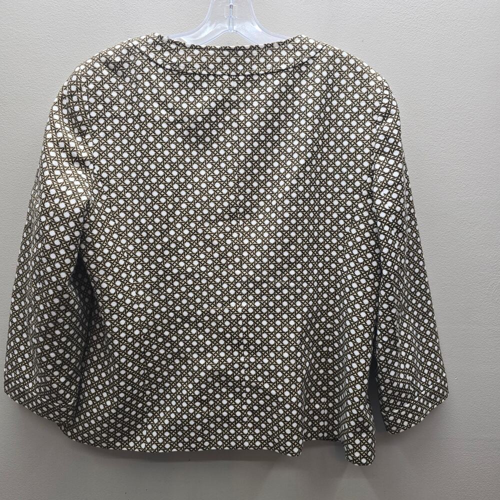 Talbots Geometric Print Button Front Swing Jacket… - image 2